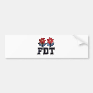 8647 Subtle Anti Trump Anti MAGA 86 47 Floral Boho Bumper Sticker