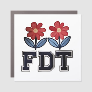 8647 Subtle Anti Trump Anti MAGA 86 47 Floral Boho Car Magnet