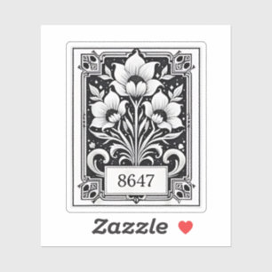 8647 Subtle Anti Trump Anti MAGA 86 47 Floral Boho Sticker