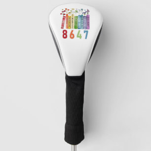 8647 Subtle Anti Trump Anti MAGA 86 47 Floral LGBT Golf Head Cover