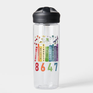 8647 Subtle Anti Trump Anti MAGA 86 47 Floral LGBT Water Bottle