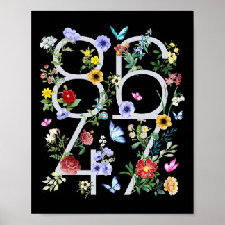 8647 Subtle Anti Trump Floral Boho Poster