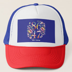 8647 Subtle Floral Boho Style A Peaceful Protest Trucker Hat