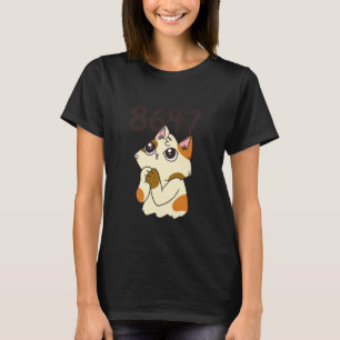 8647 Subtle Floral Retro 86 47 Cat Lovers 4th Of J T-Shirt