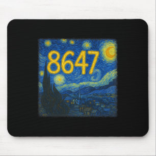 8647 Subtle Resist Trump Van Gogh Starry Night Pol Mouse Pad