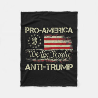 8647 We The People Pro-america Anti-trump Tank Top Fleece Blanket