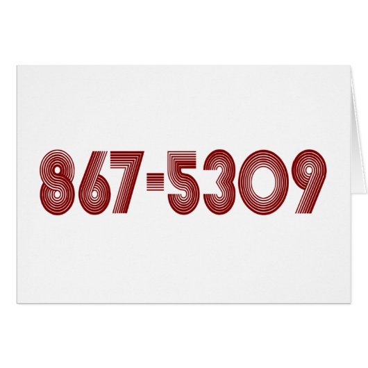867-5309 CARDS (Front Horizontal)