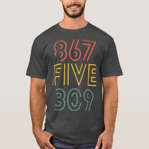 867 Five 309 Nostalgic 80s Vintage Eighties Retro  T_Shirt