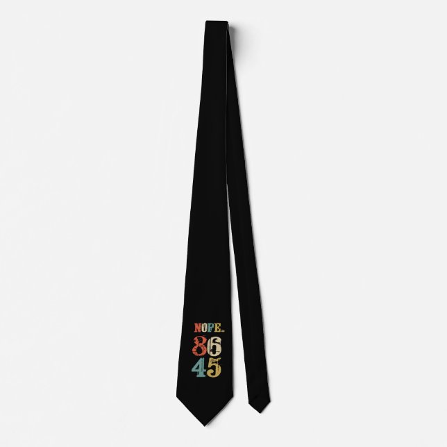86 45 Anti Trump President Democrat Neck Tie (Front)