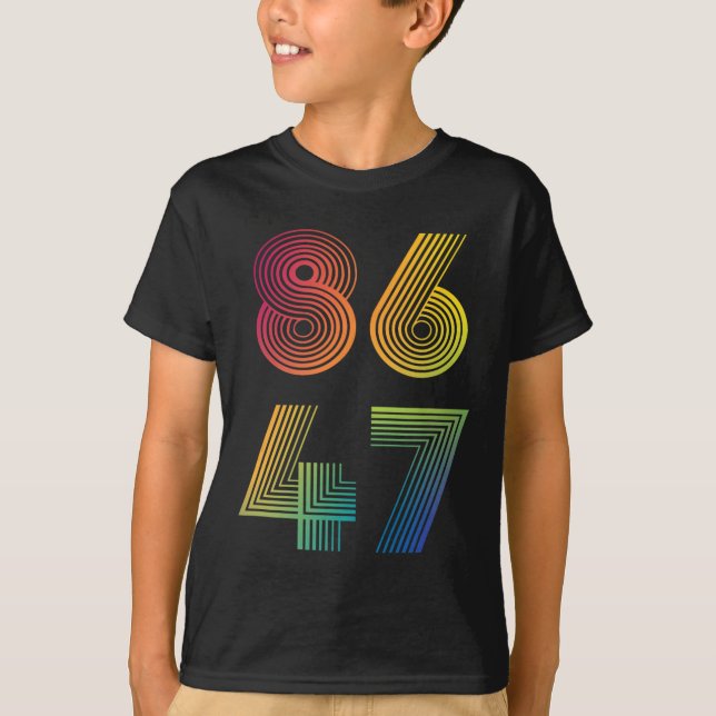 86 47 Anti Trump 8647 Impeach 47 Anti-trump Presid T-Shirt (Front)