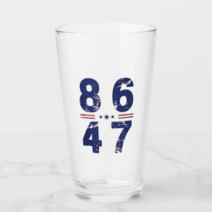 86 47 Anti Trump 8647 Retro Vintage Style Glass