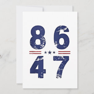 86 47 Anti Trump 8647 Retro Vintage Style Invitation