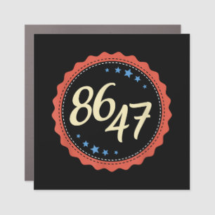 86 47 Anti Trump Funny Car Magnet