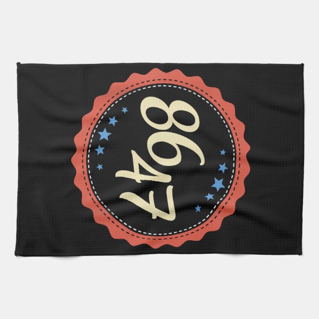86 47 Anti Trump Funny Kitchen Towel (Horizontal)