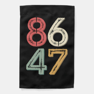 86 47 Anti Trump Vintage 80s Retro Style Garden Flag