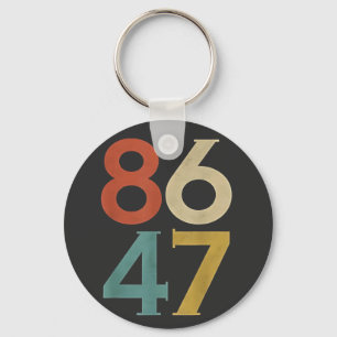 86 47 Dump Trump Cool Retro Anti-Trump  Keychain