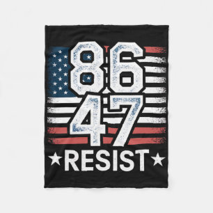 86 47 Resist Anti Trump Remove 47 Vintage 8647 Us Fleece Blanket