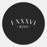 Roman Numerals 1-100 Square Sticker