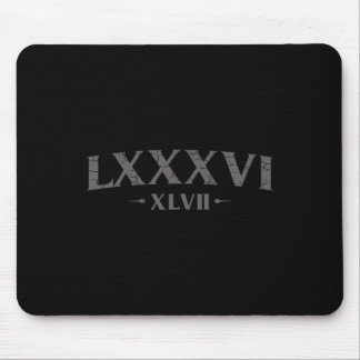 86 47 Roman Numerals Lxxxvi Xlvii 8647 Women And M Mouse Pad
