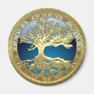 [86] Golden Celtic Tree of Life [3D] Magnet