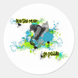 86 Urban kayak 5 Classic Round Sticker
