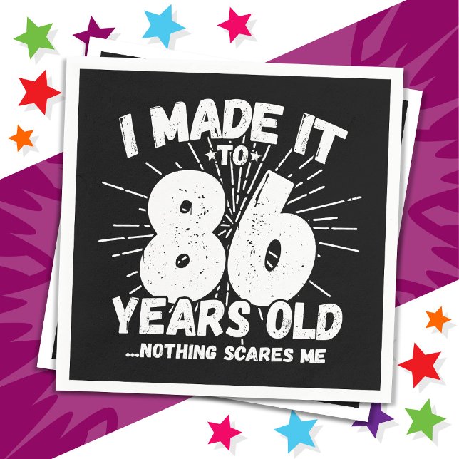 86 Year Old Sarcastic Meme Funny 86th Birthday Napkins (Creator Uploaded)