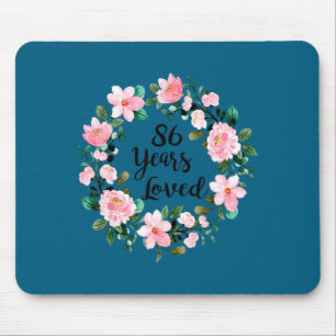 86 Years Loved Men Women 86 Years Old Cool 86th Bi Mouse Pad
