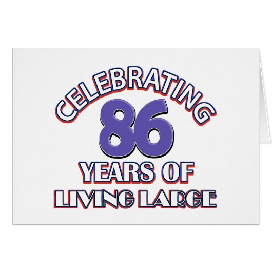 86 years old design cards (Front Horizontal)