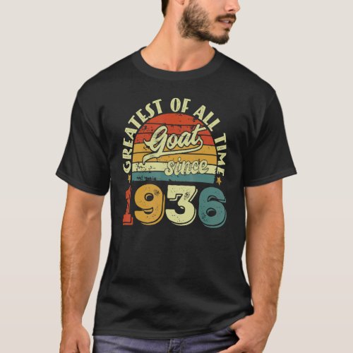 86th Birthday 86 Years Old GOAT Since 1936 T_Shirt