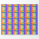 [ Thumbnail: 86th Birthday: Colorful, Fun Rainbow Pattern # 86 Wrapping Paper ]