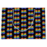 [ Thumbnail: 86th Birthday: Fun Rainbow Event Number 86 Pattern Gift Bag ]