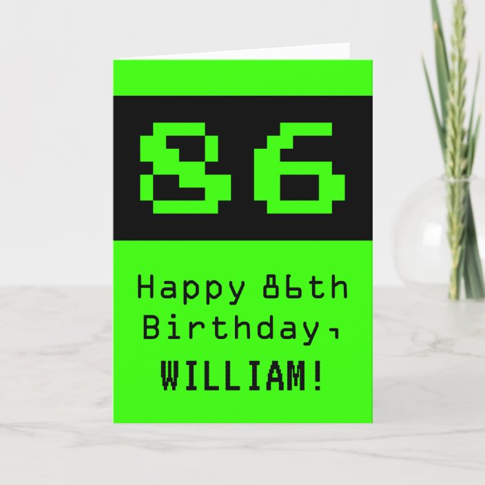 86th Birthday Nerdy Geeky Style 86 And Name Card Zazzle Com 86th Birthday Nerdy Geeky Style 86 And Name Card Zazzle Com