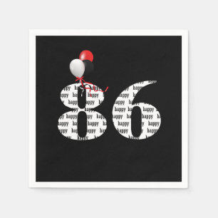 86th Birthday party balloons Napkins