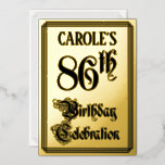 [ Thumbnail: 86th Birthday Party — Elegant Script + Custom Name Invitation ]
