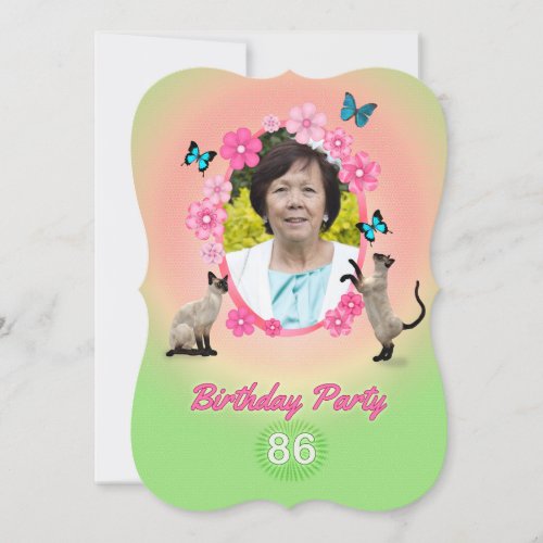 86th Birthday Party Invitation