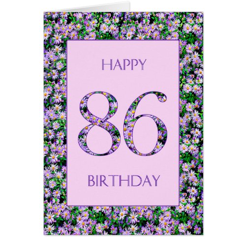 86th Birthday Purple Daisies