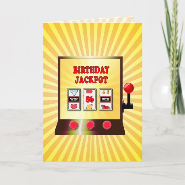 86th birthday slot machine card (Front)