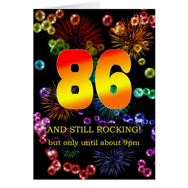 86th Birthday Still Rocking Cards (Front)