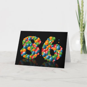 86th birthday with numbers formed from balls card