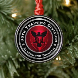 86th Training Division Christmas Metal Ornament