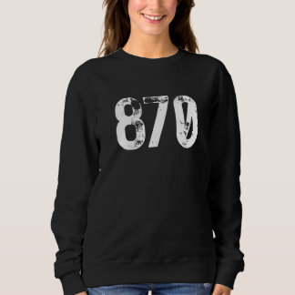 870 Area Code Jonesboro AR Mobile Telephone Area C Sweatshirt