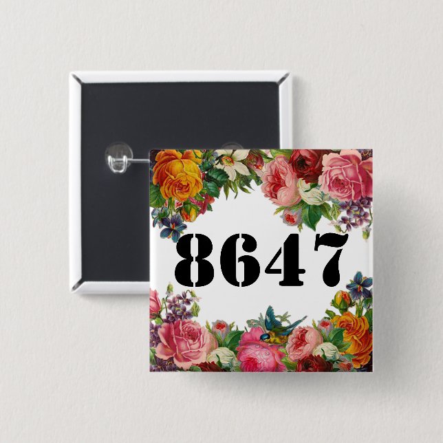 8747 floral button (Front & Back)