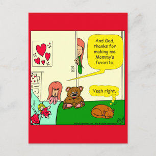 874 Mom's favorite child cartoon Postcard