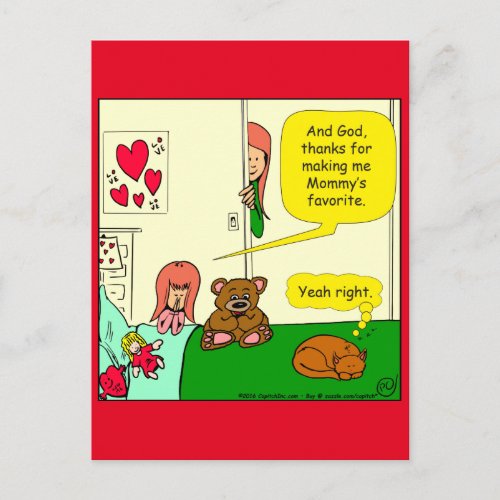 874 Moms favorite child cartoon Postcard