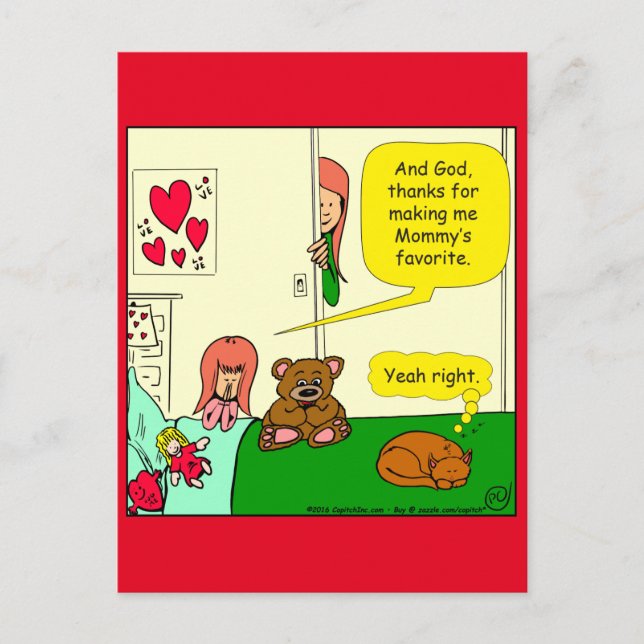 874 Mom's favorite child cartoon Postcard (Front)