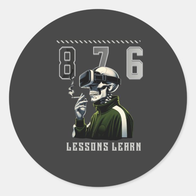 876 LESSONS LEARN Sticker (Front)