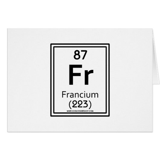 87 Francium Cards (Front Horizontal)