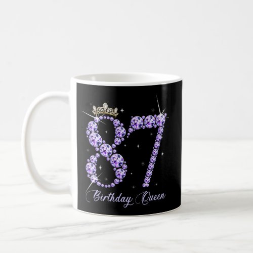 87 Its My 87Th Queen Diamond Heels Crown Coffee Mug