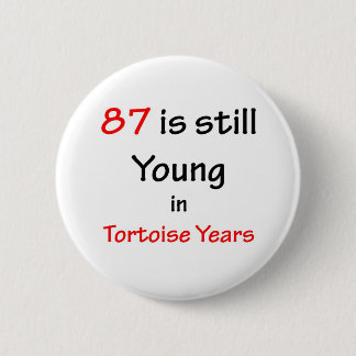 87 Tortoise Years Pinback Button