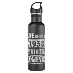 87 Year Old 1938 Birth Of Legend 87th Birthday Stainless Steel Water Bottle